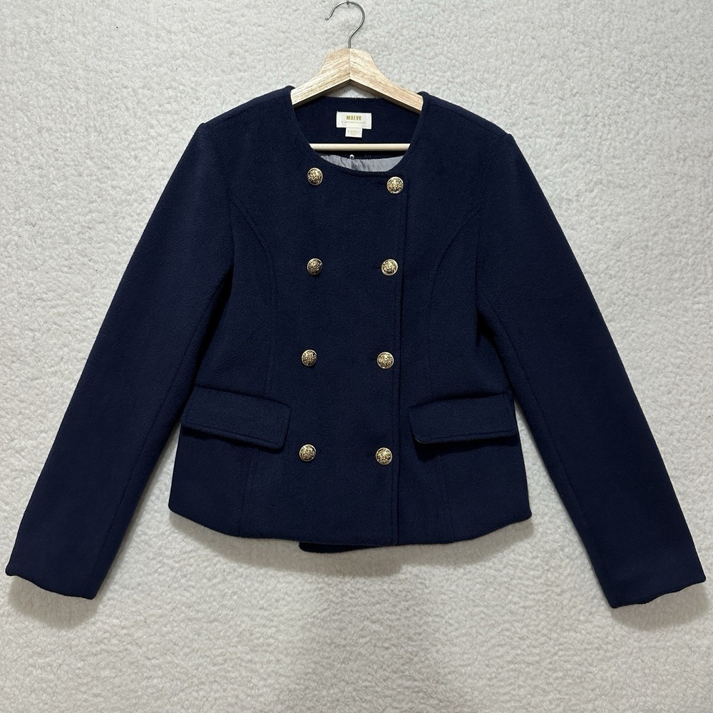 Anthropologie Maeve Peacoat Navy Blue Military Women's Size XS